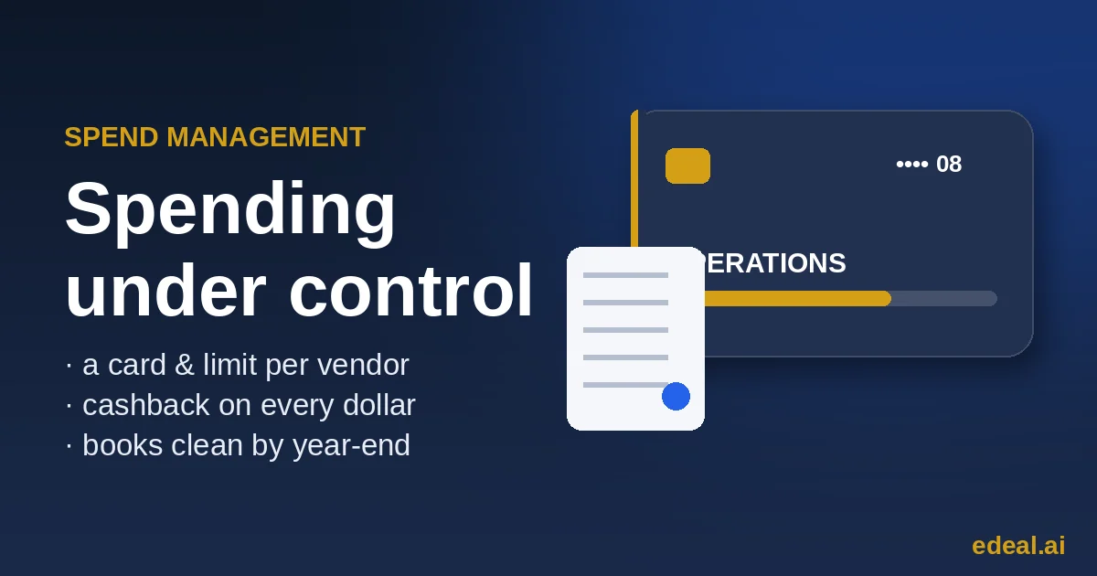 Virtual corporate cards with limits over a spend management dashboard — the Ramp corporate card for a US business